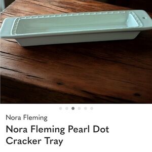 Nora Fleming Cream Pearl Dot serving Tray